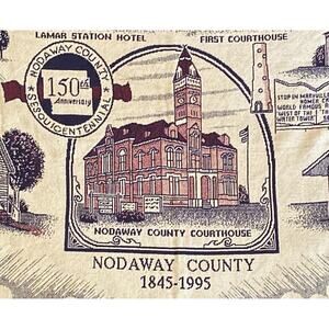 Nodaway County 150th Anniversary Historic Wall Hanging Throw/Blanket/Tapestry